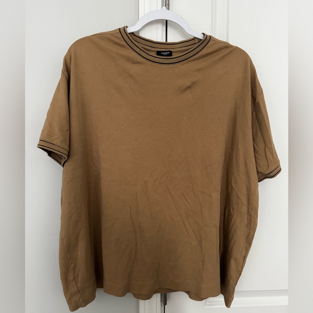 Express Tan Short Sleeve Tee